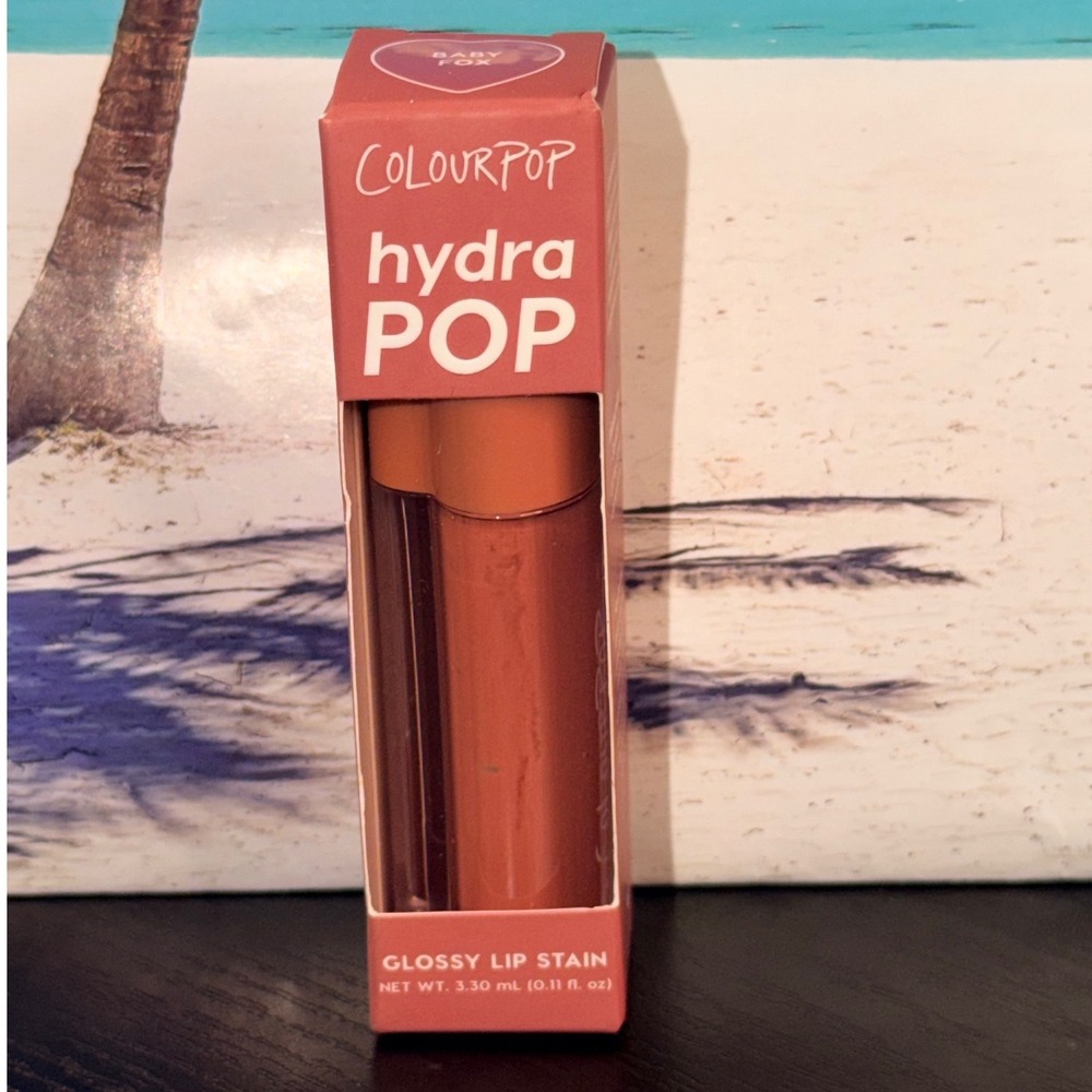 ColourPop Hydra Pop Glossy Lip Stain Baby Fox Warm Terracotta Nude New In Box